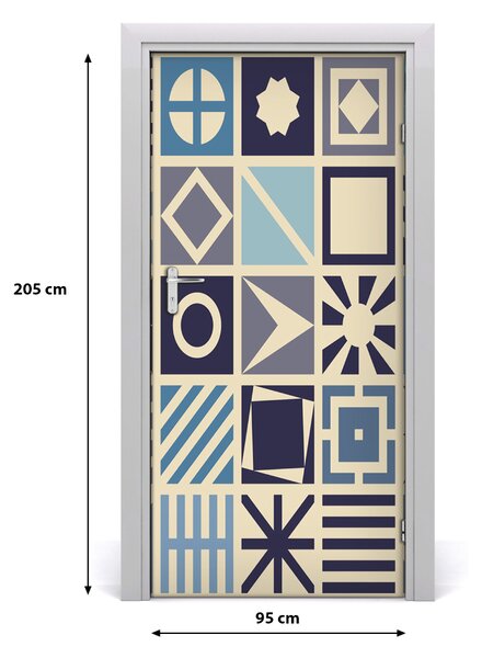 Naklejka fototapeta na drzwi Geometryczne tło