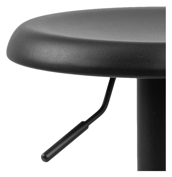 Czarny metalowy hoker z regulowaną wysokością (wysokość siedziska 59 cm) Finch – Actona