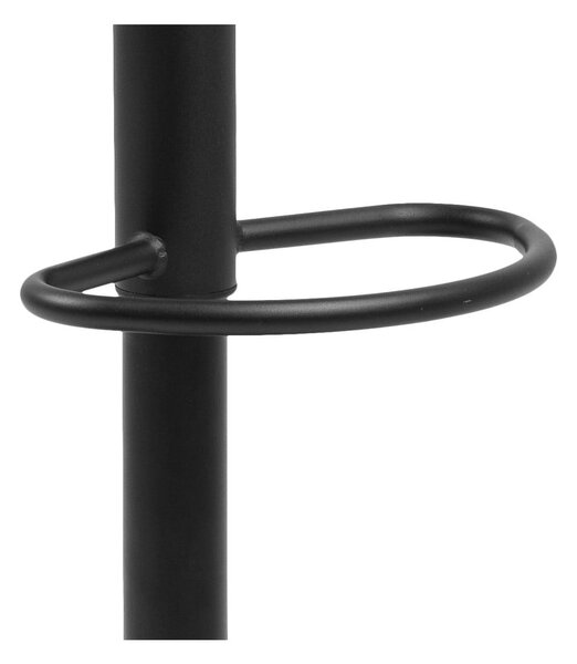 Czarny metalowy hoker z regulowaną wysokością (wysokość siedziska 59 cm) Finch – Actona