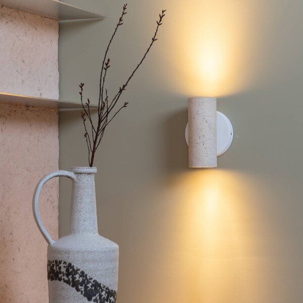 IT´S ABOUT ROMI Kinkiet Tivoli, biały / opal, salon / jadalnia, kamień, design