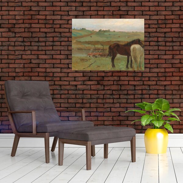 Obraz - Edgar Degas, Horses in a Meadow, reprodukcje (70x50 cm)