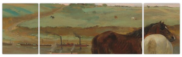 Obraz - Edgar Degas, Horses in a Meadow, reprodukcje (170x50 cm)