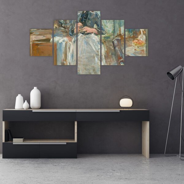 Obraz - Berthe Morisoti, In the Dining Room, reprodukcje (125x70 cm)