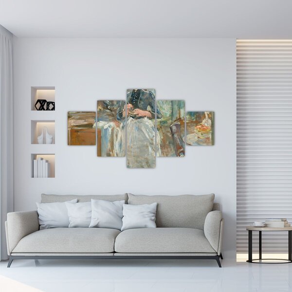 Obraz - Berthe Morisoti, In the Dining Room, reprodukcje (125x70 cm)