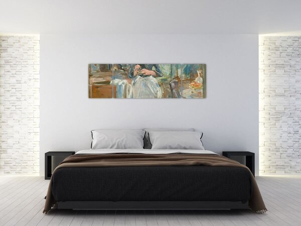 Obraz - Berthe Morisoti, In the Dining Room, reprodukcje (170x50 cm)