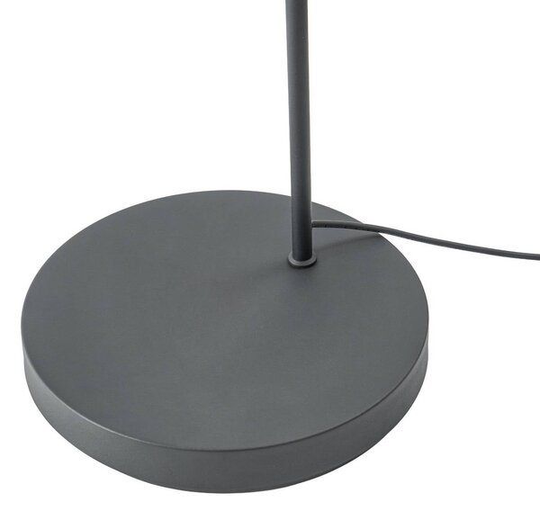 Lucande Lampa stojąca zewnętrzna Taniola, stożkowa, rattan, 195 cm, IP44 Taniola, ciemne drewno, drewno, dworkowy / rustykalny