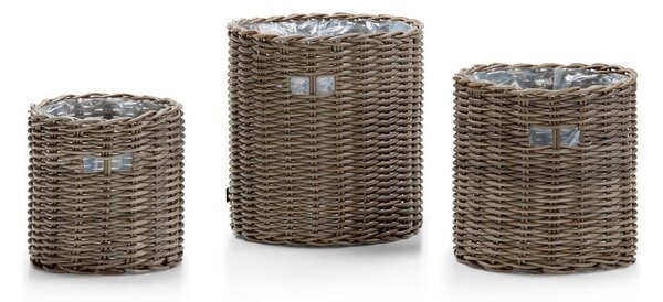 Zestaw szarych doniczek ogrodowych Bonami Essentials Natural