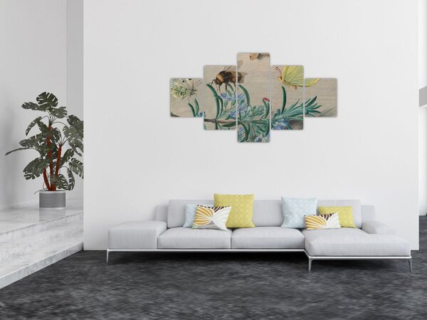 Obraz - Jan van Kessel the Elder, Insects and a Sprig of Rosemary, reprodukcje (125x70 cm)