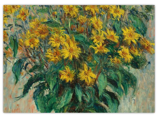 Obraz - Claude Monet, Jerusalem Artichoke Flowers, reprodukcje (70x50 cm)