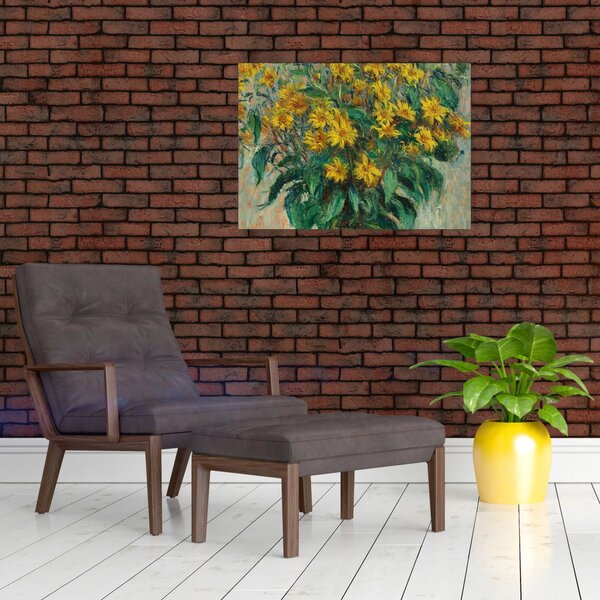 Obraz - Claude Monet, Jerusalem Artichoke Flowers, reprodukcje (70x50 cm)