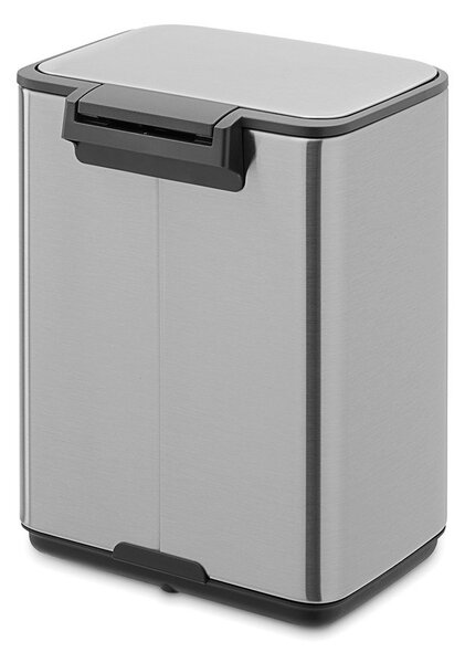 Stalowy kosz na śmieci z pedałem w kolorze matowego srebra 4 l Bo – Brabantia