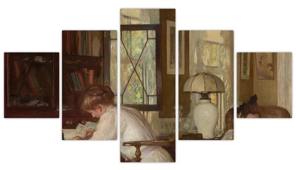 Obraz - Edmund Tarbell, Josephine and Mercie, reprodukcje (125x70 cm)