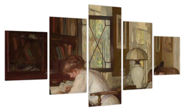 Obraz - Edmund Tarbell, Josephine and Mercie, reprodukcje (125x70 cm)