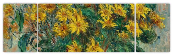 Obraz - Claude Monet, Jerusalem Artichoke Flowers, reprodukcje (170x50 cm)