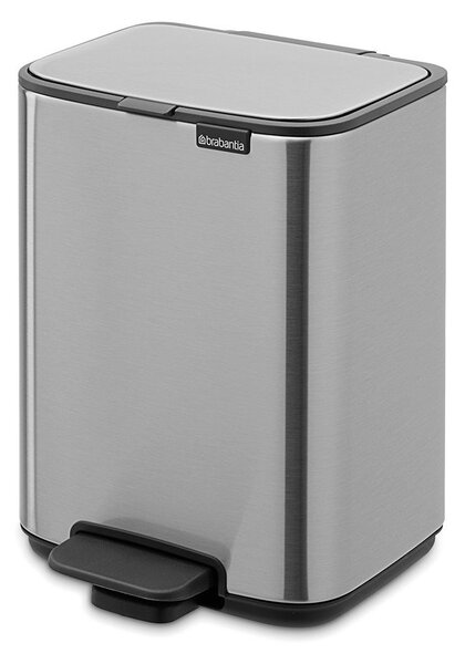 Stalowy kosz na śmieci z pedałem w kolorze matowego srebra 4 l Bo – Brabantia