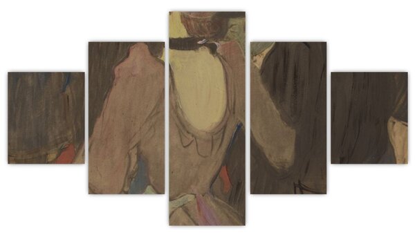 Obraz - Henri de Toulouse-Lautrec, La Goulue and Her Sister, reprodukcje (125x70 cm)