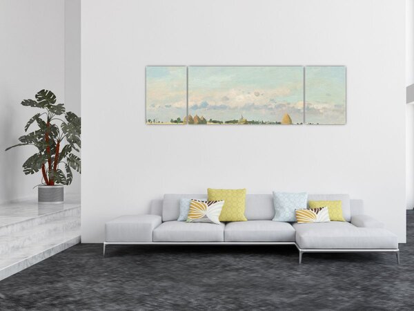 Obraz - Camille Pissarro, Landscape, Ile de France, reprodukcje (170x50 cm)