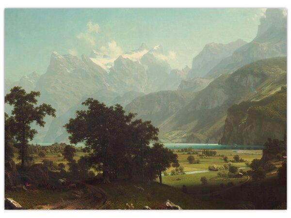 Obraz - Albert Bierstadt, Lake Lucerne, reprodukcje (70x50 cm)