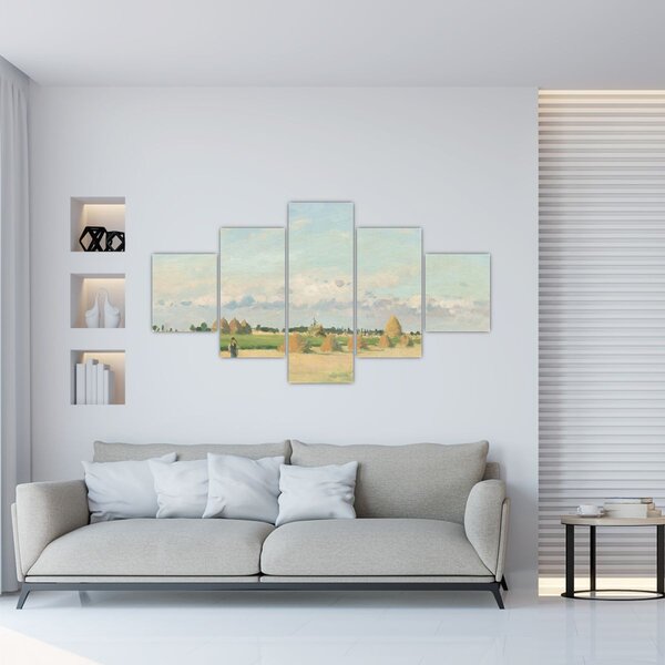 Obraz - Camille Pissarro, Landscape, Ile de France, reprodukcje (125x70 cm)