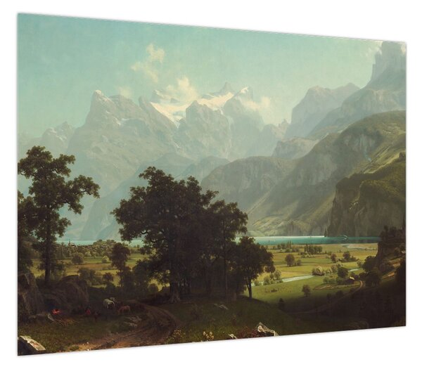 Obraz - Albert Bierstadt, Lake Lucerne, reprodukcje (70x50 cm)