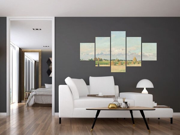 Obraz - Camille Pissarro, Landscape, Ile de France, reprodukcje (125x70 cm)