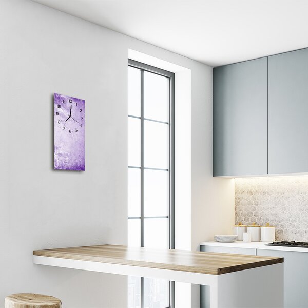 Zegar Szklany Pionowy Sztuka Abstrakcja grafika purpurowy