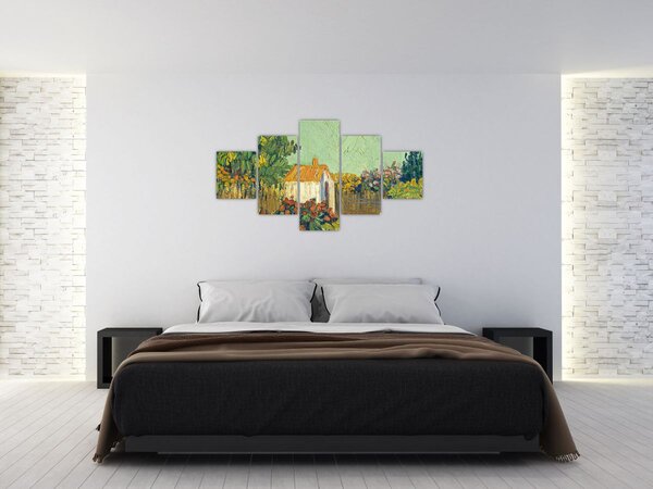 Obraz - Imitator of Vincent van Gogh, Landscape, reprodukcje (125x70 cm)