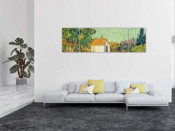 Obraz - Imitator of Vincent van Gogh, Landscape, reprodukcje (170x50 cm)