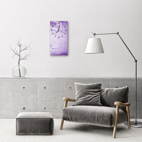 Zegar Szklany Pionowy Sztuka Abstrakcja grafika purpurowy