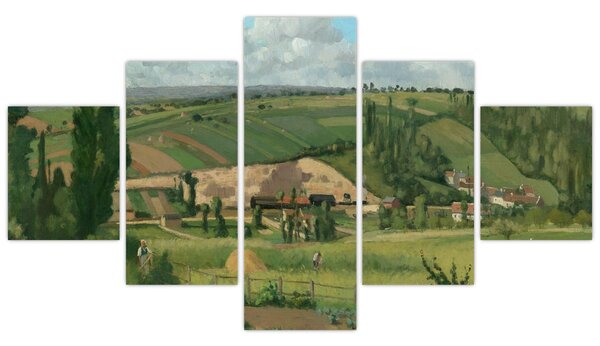 Obraz - Camille Pissarro, Landscape at Les Pâtis, Pontoise, reprodukcje (125x70 cm)