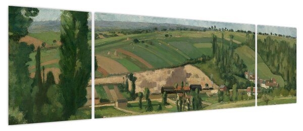 Obraz - Camille Pissarro, Landscape at Les Pâtis, Pontoise, reprodukcje (170x50 cm)
