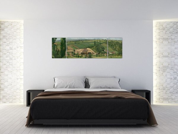 Obraz - Camille Pissarro, Landscape at Les Pâtis, Pontoise, reprodukcje (170x50 cm)