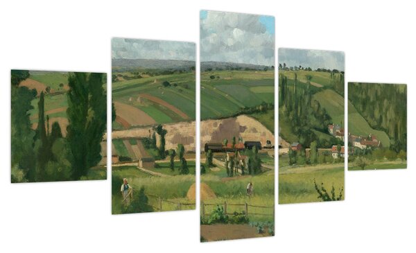 Obraz - Camille Pissarro, Landscape at Les Pâtis, Pontoise, reprodukcje (125x70 cm)