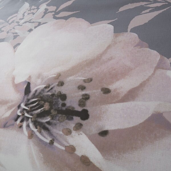 Szara pościel Catherine Lansfield Dramatic Floral, 135x200 cm
