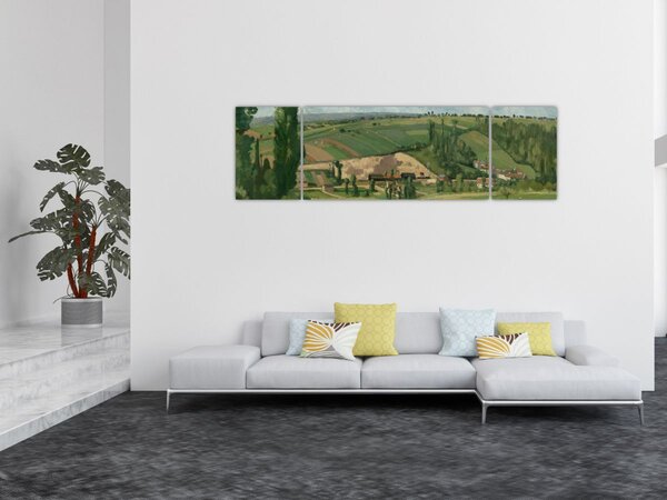 Obraz - Camille Pissarro, Landscape at Les Pâtis, Pontoise, reprodukcje (170x50 cm)