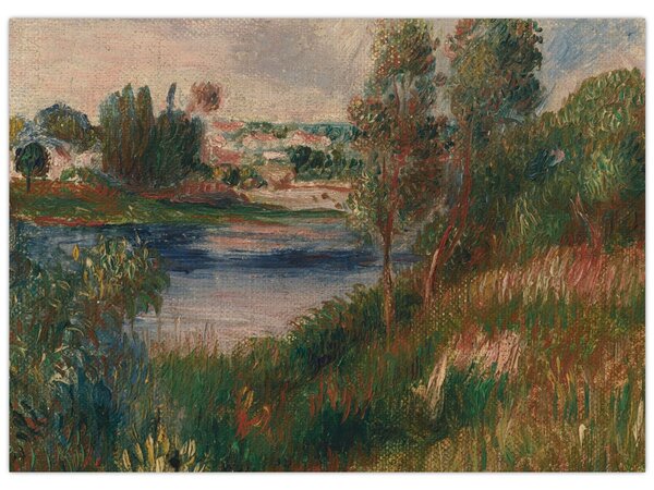 Obraz - Auguste Renoir, Landscape at Vetheuil, reprodukcje (70x50 cm)
