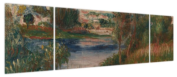 Obraz - Auguste Renoir, Landscape at Vetheuil, reprodukcje (170x50 cm)