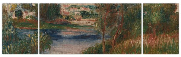 Obraz - Auguste Renoir, Landscape at Vetheuil, reprodukcje (170x50 cm)