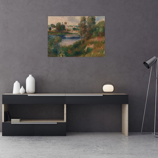 Obraz - Auguste Renoir, Landscape at Vetheuil, reprodukcje (70x50 cm)