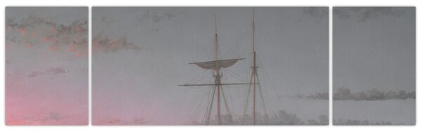 Obraz - Fitz Henry Lane, Lumber Schooners at Evening on Penobscot Bay, reprodukcje (170x50 cm)