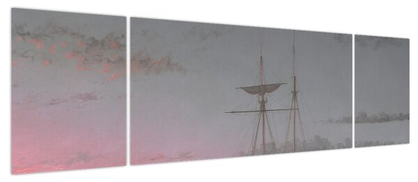 Obraz - Fitz Henry Lane, Lumber Schooners at Evening on Penobscot Bay, reprodukcje (170x50 cm)