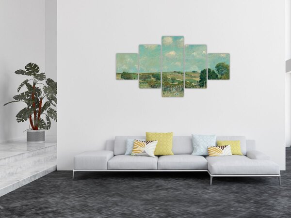 Obraz - Alfred Sisley, Meadow, reprodukcje (125x70 cm)