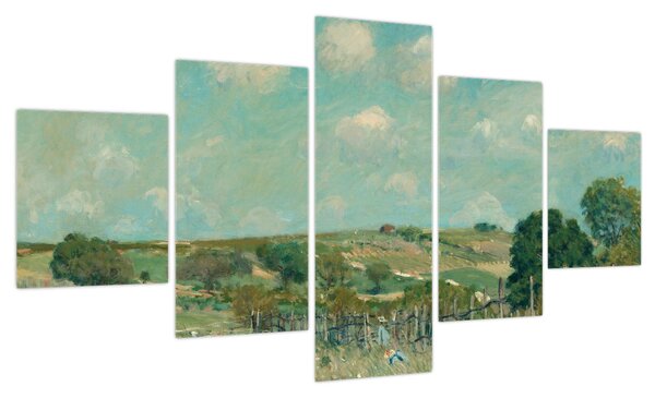 Obraz - Alfred Sisley, Meadow, reprodukcje (125x70 cm)