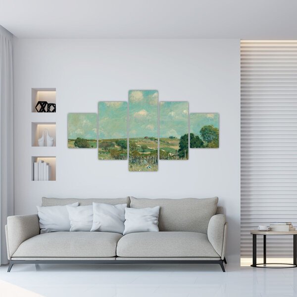 Obraz - Alfred Sisley, Meadow, reprodukcje (125x70 cm)