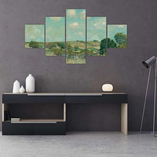 Obraz - Alfred Sisley, Meadow, reprodukcje (125x70 cm)
