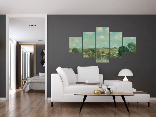 Obraz - Alfred Sisley, Meadow, reprodukcje (125x70 cm)