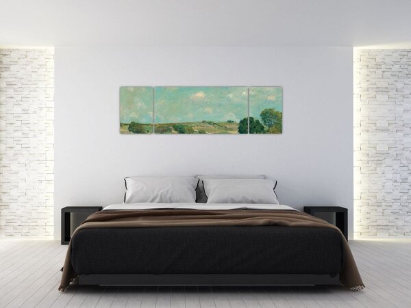 Obraz - Alfred Sisley, Meadow, reprodukcje (170x50 cm)