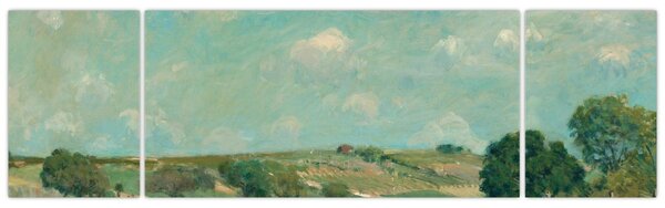 Obraz - Alfred Sisley, Meadow, reprodukcje (170x50 cm)