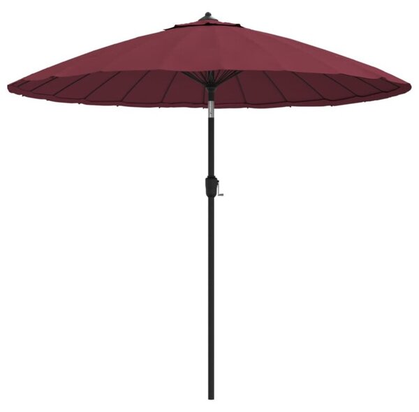 Parasol ogrodowy na słupku aluminiowym, 270 cm, bordowy