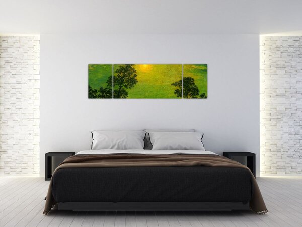 Obraz - Imitator of Ralph Albert Blakelock, Moonlight, reprodukcje (170x50 cm)